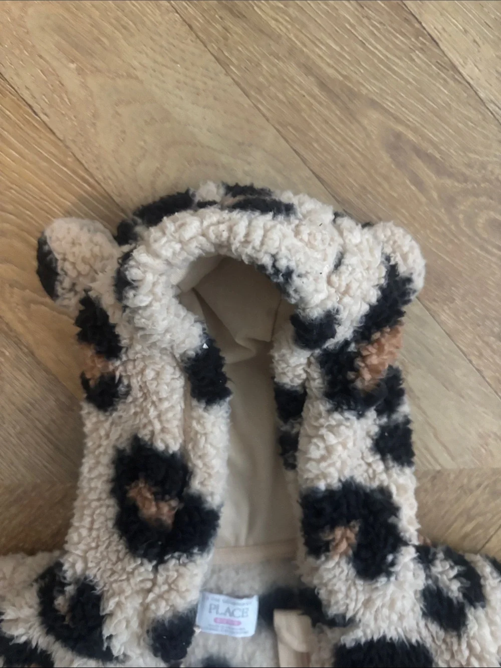 The Children's Place Leopard Sherpa Hooded Jacket - Size 6-12 Months